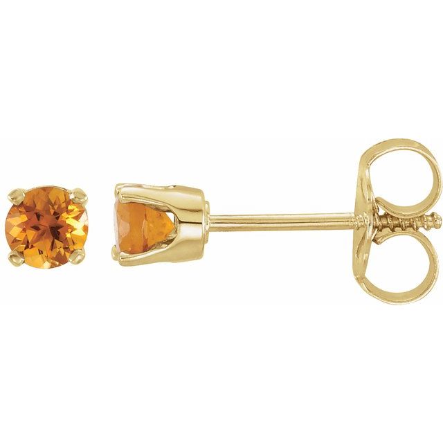 14k Yellow Imitation Citrine Youth Earrings