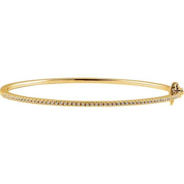 14K Yellow 1/2 CTW Natural Diamond Pavé' 7' Bracelet