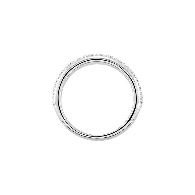 14K White 5/8 CTW Natural Diamond Anniversary Band