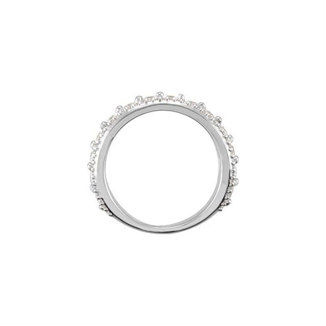 14K White 1 1/2 CTW Natural Diamond Anniversary Band