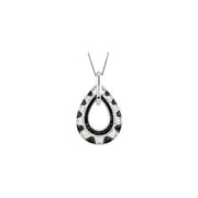 14K White 1/2 CTW Natural Black and White Diamond 18' Necklace