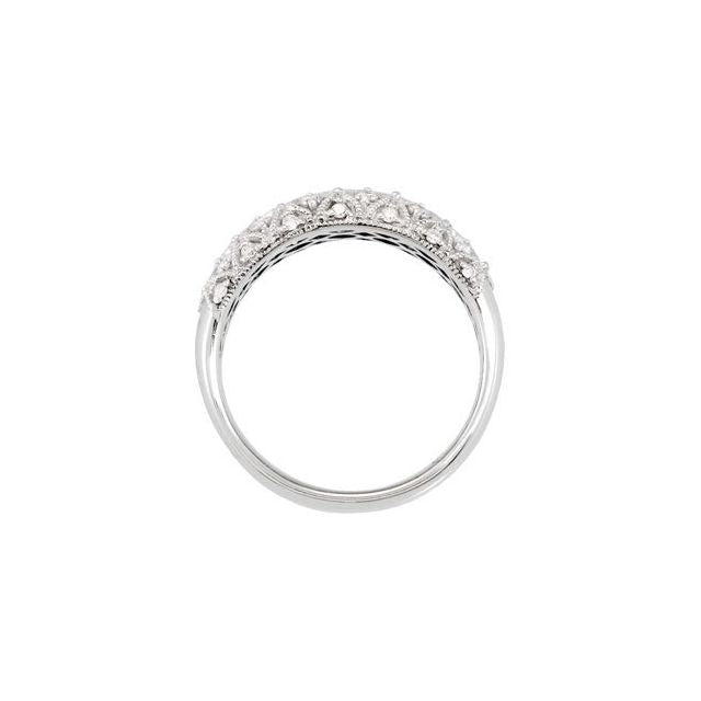 14K White 1/2 CTW Natural Diamond Ring