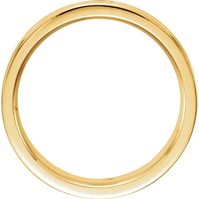 14K Yellow 6 mm Grooved Band Size 12