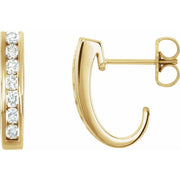 14K Yellow 3/8 CTW Natural Diamond Earrings