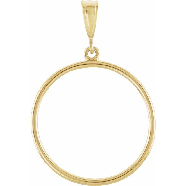 14K Yellow Circle Pendant