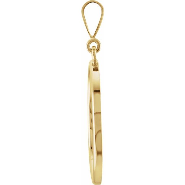 14K Yellow Circle Pendant