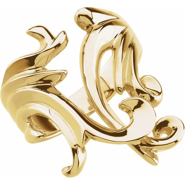 14K Yellow Freeform Ring