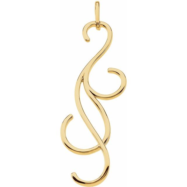 14K Yellow Freeform Pendant