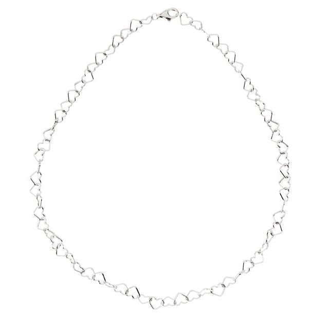 Sterling Silver 6 mm Heart 16' Chain