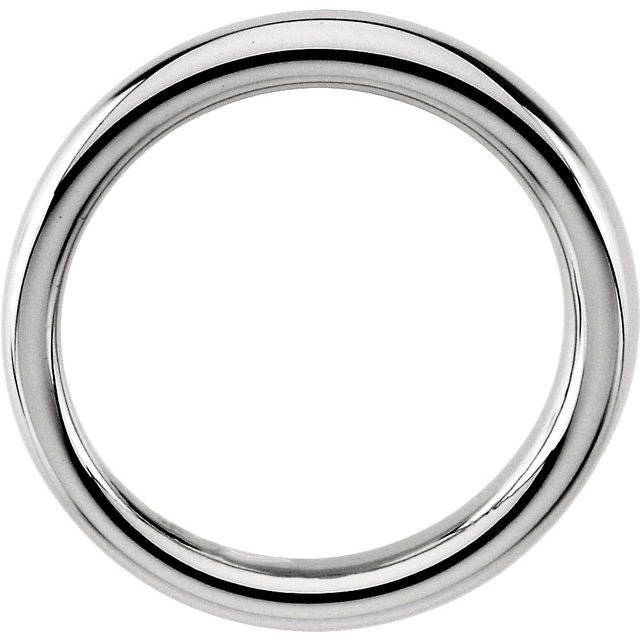 14K White 3.5 mm Tapered Half Round Comfort-Fit Band Size 6