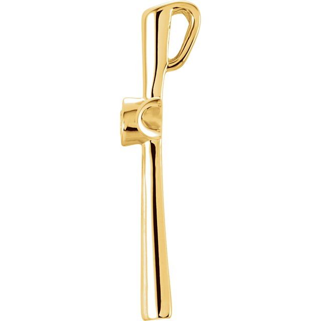 14K Yellow .04 CTW Natural Diamond Cross Pendant