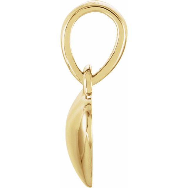 14k Yellow .03 Ct Natural Diamond Heart Pendant