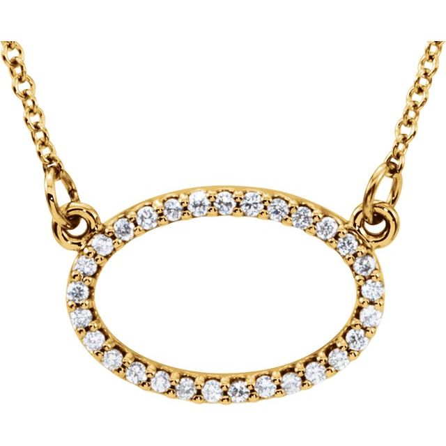 14K Yellow 1/8 CTW Natural Diamond 16' Necklace