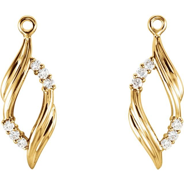 14K Yellow 1/6 CTW Diamond Earring Jackets