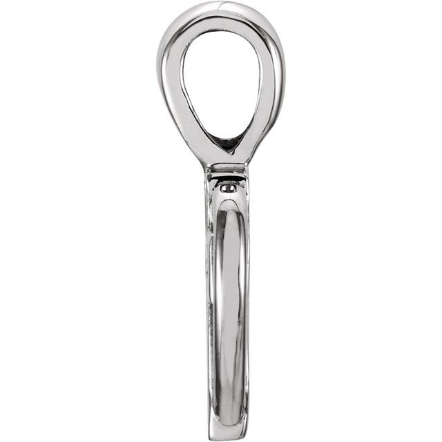 14K White .01 CT Natural Diamond Cross & Heart Pendant