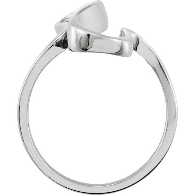 14K White Freeform Ring