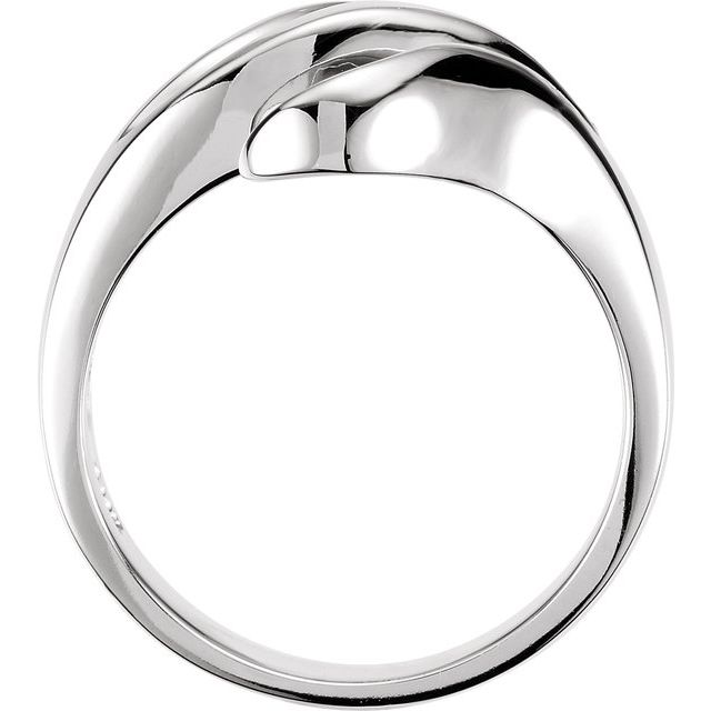 14K White Freeform Ring