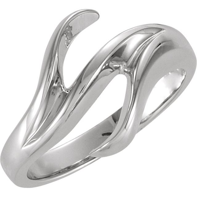 14K White Freeform Ring