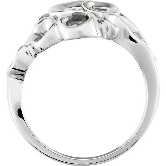 14K White Freeform Ring