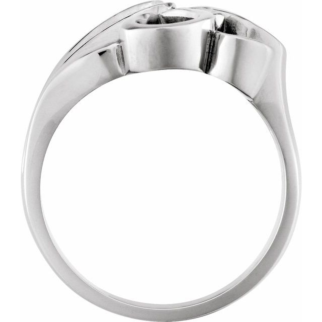 14K White Freeform Ring