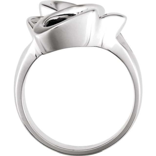 14K White Freeform Ring