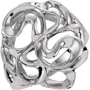 14K White Freeform Ring