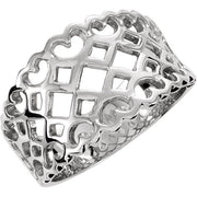 14K White Freeform Ring