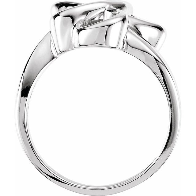 14K White Freeform Ring