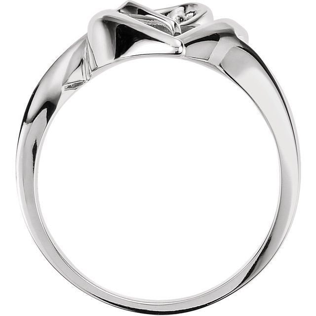 14K White Freeform Ring