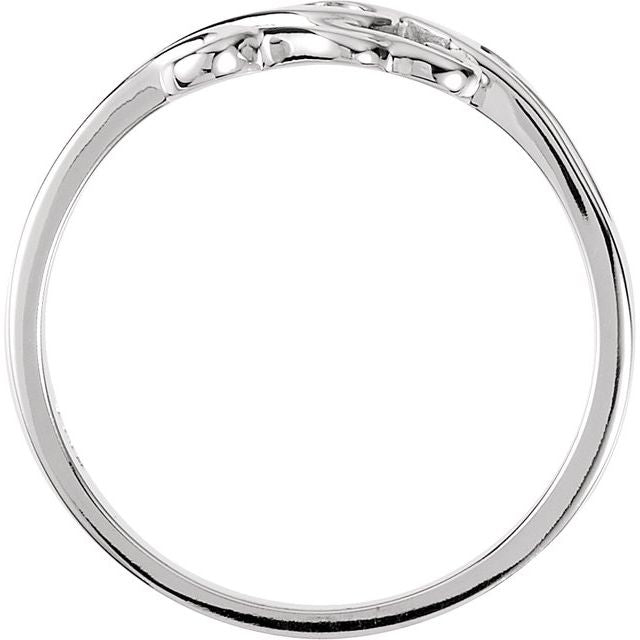 14K White Freeform Ring