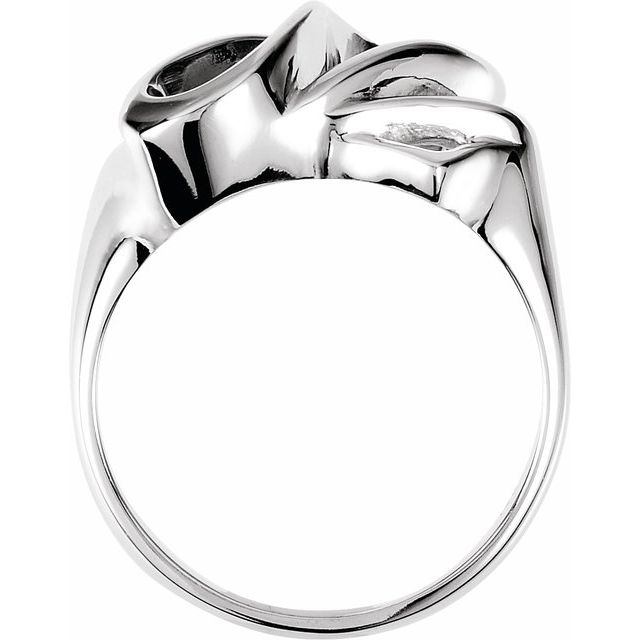 14K White Freeform Ring