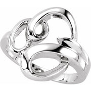 14K White Freeform Ring