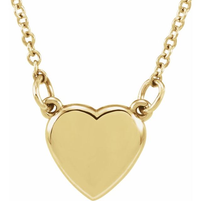 14K Yellow Heart 18' Necklace