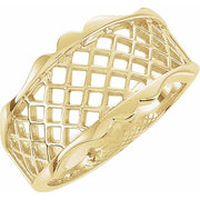 14K Yellow Latticework Ring