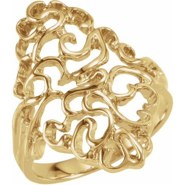 14K Yellow Freeform Ring