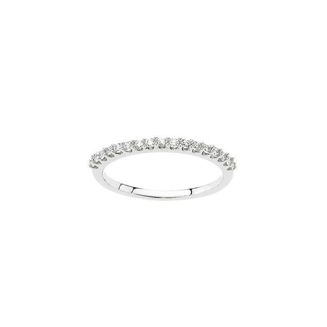 14K White 1/4 CTW Natural Diamond Band