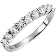 14K White 3/4 CTW Natural Diamond Anniversary Band