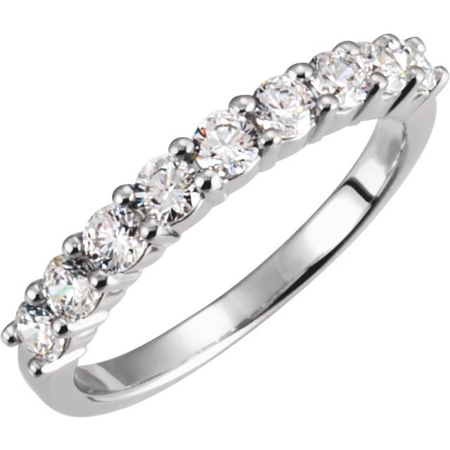 14K White 3/4 CTW Natural Diamond Anniversary Band