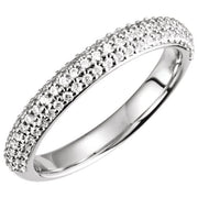 14K White 1/3 CTW Natural Diamond Band