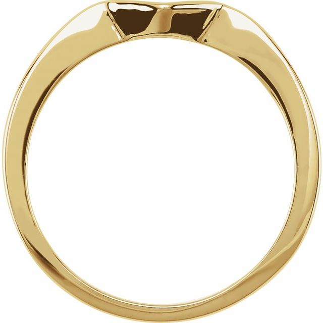 14k Yellow Band For 11x5.5 Mm Engagement