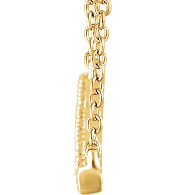 14K Yellow 1/2 CTW Lab-Grown Diamond Bar 16-1' Necklace