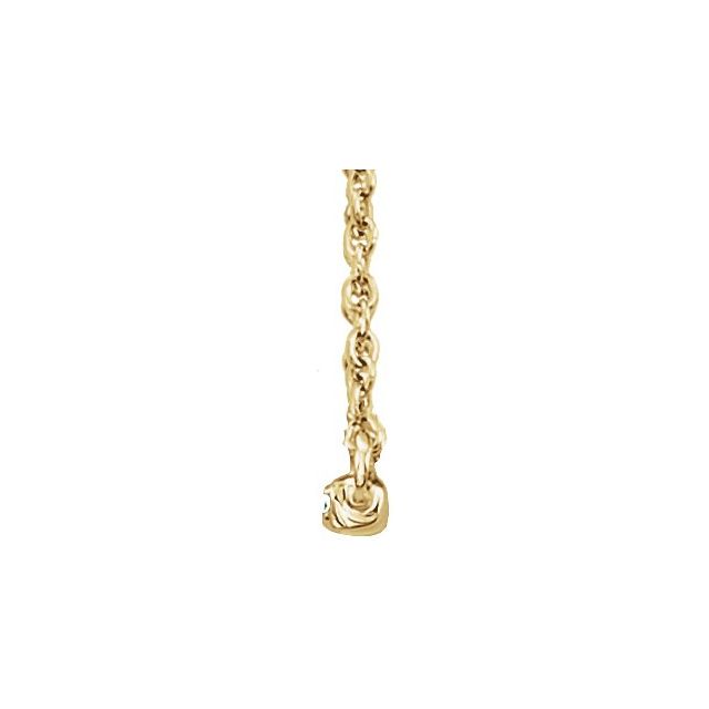 14k Yellow 1/6 Ctw Natural Diamond Bar 16-18' Necklace