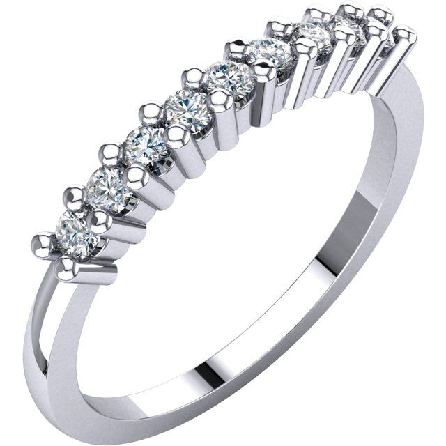 14K White 1/4 CTW Natural Diamond Anniversary Band