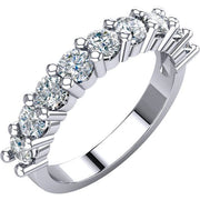 14K White 1 1/3 CTW Natural Diamond Anniversary Band