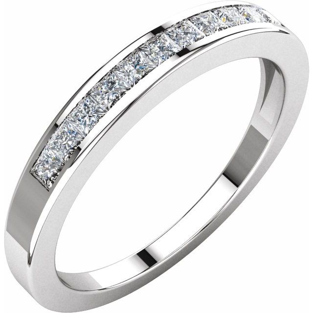 14K White 1/3 CTW Natural Diamond Anniversary Band