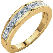 14K Yellow 1 CTW Natural Diamond Anniversary Band Size 7
