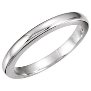 14K White #7 Tapered Bombé Solstice Solitaire® Matching Band for .40-.65 CT
