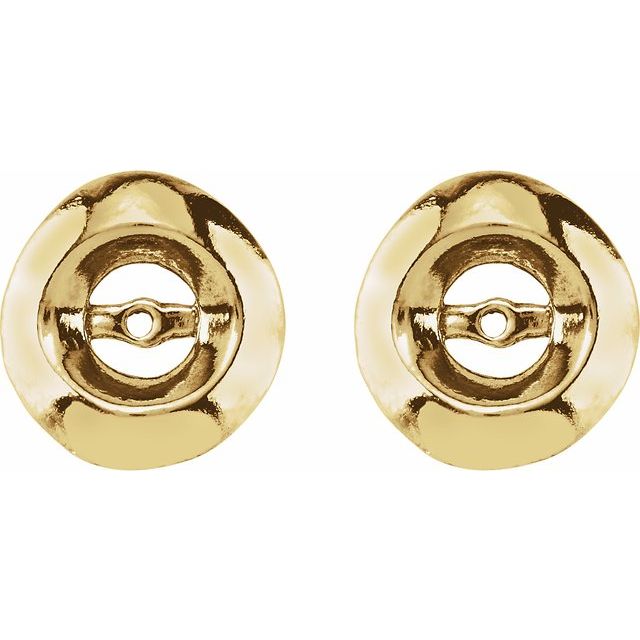 14k Yellow 3.7mm Id Earring Jackets