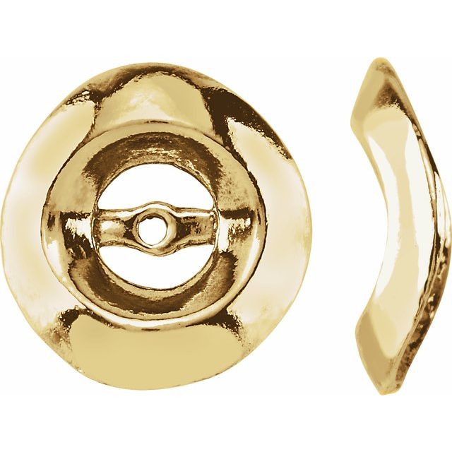 14k Yellow 3.7mm Id Earring Jackets