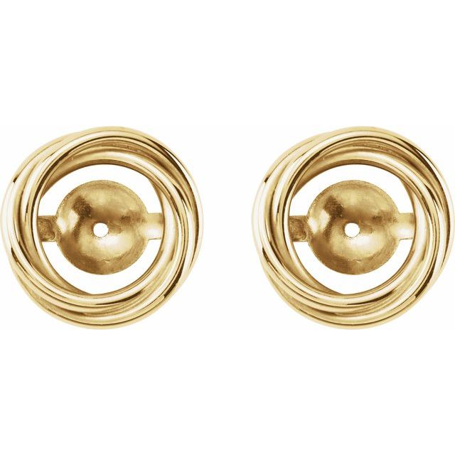 14k Yellow 6.7 Mm Id Earring Jackets